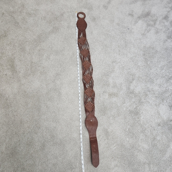 Vegan Leather Y2K Chunky Woven Belt Size L 2000s - Picture 8 of 12